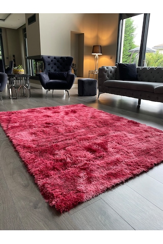 Batik Tavşan Fuşya Yumuşak Dokulu Peluş Halı Dikdörtgen