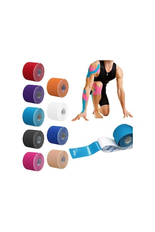 Vzn Kinesio Sporcu Ağrı Bandı 5 CM x 5 M 2 Adet