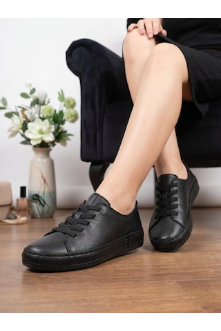 Free Foot Freefoot 12906 Siyah Hakiki Soft Deri Günlük Kadın Ayakkabı