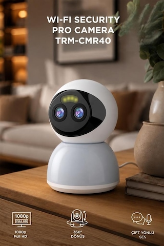 Torima CMR 40 Güvenlik Kamerası 360 Derece Dönebilen Wifi Akıllı Ip Kamerası