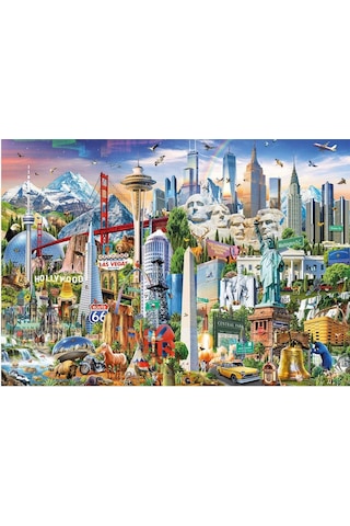 Educa Puzzle 1500 Parça Kuzey Amerika Sembolleri 17670