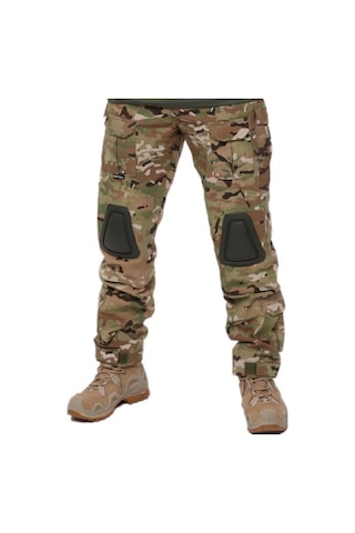 Single Sword Dizlikli Kamuflaj Tactical Erkek Pantolon - Outdoor Taktik Pantolon Haki