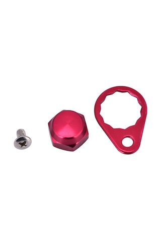Moveevo Daiwa Shimano Uyumlu Metal Dıy Olta Makinesi Aksesuarı - Kırmızı Sağ El, Anti-deformasyon, Pas Koruma, M7 Somun Kapağı Ve Kilitleme Plakası