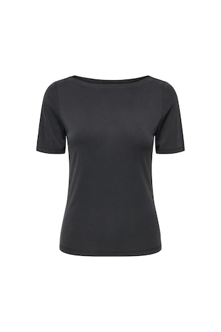 Only Kadın Kayık Yaka Siyah T-shirt - 15367559 Siyah