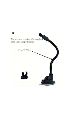 Xuweiwei B 1pc 17mm Top Kafa Hortum Emici Taban Araba Cep Telefonu Tablet Tutucu 4 Uzunluk Aksesuar