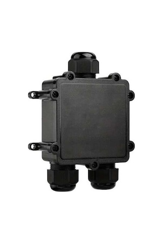 Fastbuy Tanoscco Parlak Metal Ve Plastik 3 Yollu 6 Pin M25 Dis Mekan Kutusu Siyah 14mm Kablo