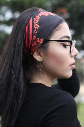 Afvente Desenli Fular Bordo Bordo