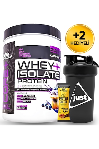 Mustang Nutrition Core+ Series Isolate Whey Protein Tozu 900 Gr 30 Servis Yaban Mersinli Kek + Shaker + Protein Kahve Hediyeli Blueberry