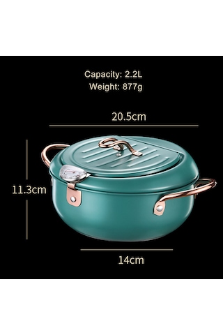 Derin Kızartma Tencere Paslanmaz Çelik Kızartma Makinesi Termometre