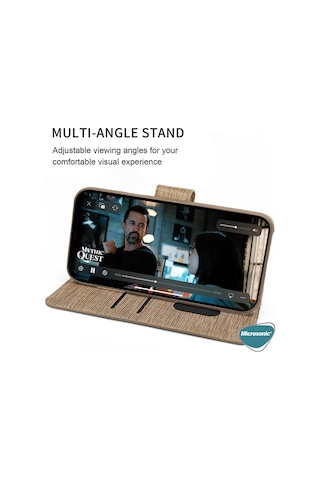 Microsonic Samsung Galaxy Uyumlu A04 Kılıf Fabric Book Wallet