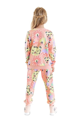 Denokids Çiçekli Kedi Kız Çocuk Eşofman Takım Çok Renkli
