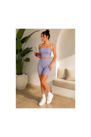 Unika Boutique Kadın Şortlu Kaşkorse Takım Mor