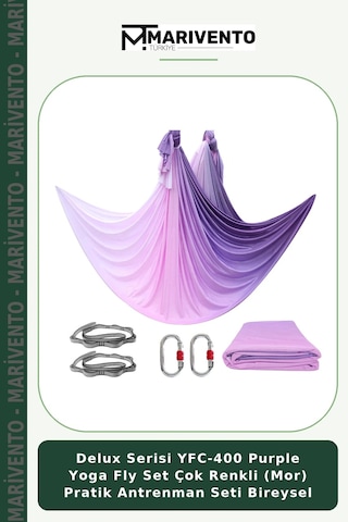 Delux Serisi Yfc-400 Purple Yoga Fly Set Çok Renkli Mor Pratik Antrenman Seti Bireysel