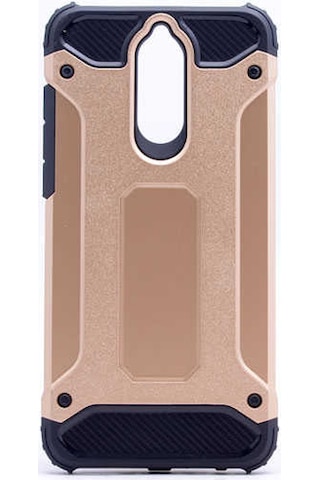 Kilifone - Mate 10 Lite Uyumlu - Kılıf Çift Katman Zırh Tank Crash Military Kapak - Gold
