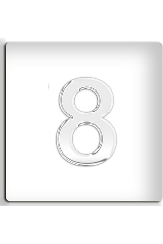 4.2 Cm Metal Krom Kapı Numarası - Kendinden Yapışkanlı No 8