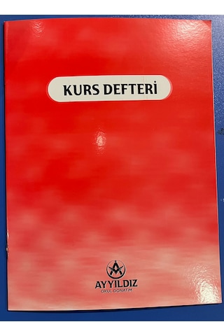 Ayyıldız Kurs Defteri 10 Adet