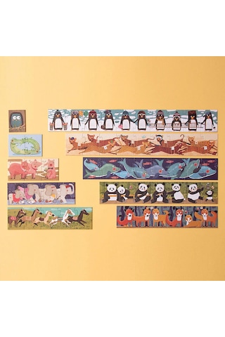 Londji Puzzle10 Penguins - Yapboz 10 Penguen Canlı Renkler