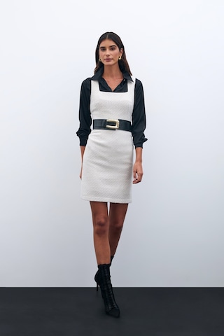 Sateen Mini Tüvit Elbise - Taş-135599 Taş
