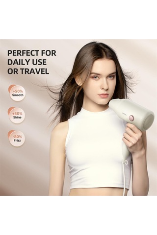 Moveevo Saç Kurutma Makinesi Yüksek Güç 1800w 3000m Negatif İyonlar Saç Kurutma Makinesi 3 Hız Ayarı Hafif Kadınlar İçin Saç