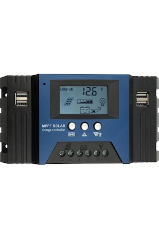 Mufunye Mppt Güneş Kontrol Cihazı 12/24v Otomatik Odaklama Maksimum Akım Şarj Kontrol Cihazı 4 Yönlü Usb Çıkışını Destekler 100a