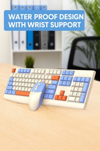 Km-300 Usb Kablolu Türkçe Klavye Mouse Seti, Suya Dayanıklı, Bilek Destekli Klavye Seti Diğer