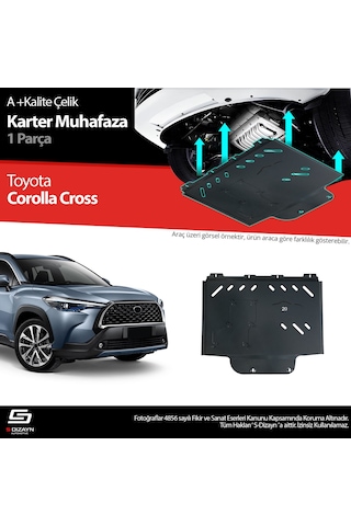 S-dizayn Toyota Corolla Cross Çelik Karter Muhafaza 2022 Üzeri A+ Kalite