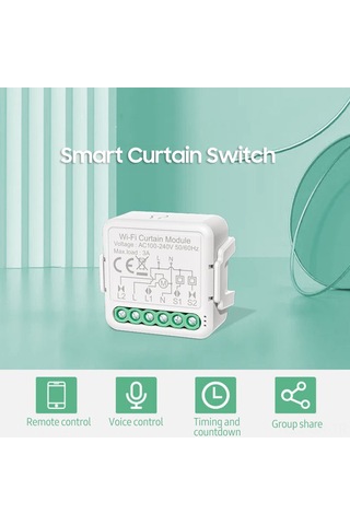 Singree Akıllı Wifi Perde Anahtarı - Uzaktan Kontrol, Ses Komutu, Zamanlayıcı, Alexa & Google Uyumlu Diğer