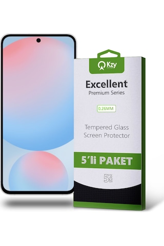 Samsung Galaxy S24 Fe İle Uyumlu Temperli Ekran Koruyucu Kırılmaz Cam Ekonomik 5'li Paket