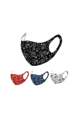 Yeni 1 Adet Unisex Yaz Ince Kesit Nefes Maskesi Toz Geçirmez Anti-uv Yeniden Kullanılabilir Yıkanabilir Baskılı Yarım Yüz Ağız Kül