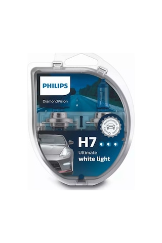 Phılıps 12v H7 Ampul 55w Beyaz Işık Dıamond Vısıon 5000k 2 Ad