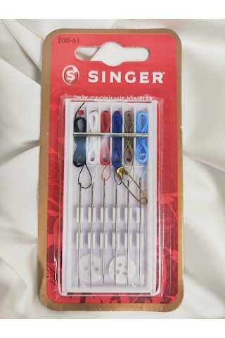 Singer İplik Geçirilmiş Dikiş İğnesi Seti - 9 Renk İplik 200-61
