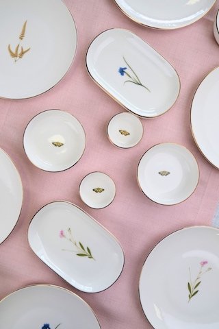 Tabak Evi Porselen Natura Karma Altın Yaldız Kahvaltı Takımı 6 Kişilik 14 Parça Çok Renkli