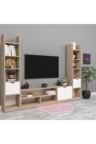 Kar Beyaz Tv Ünitesi Suntalam Siyah