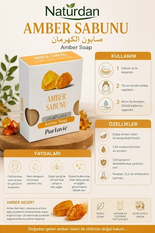 Amber Sabunu-100g Doğal El Yapımı-6 Adet Karışık