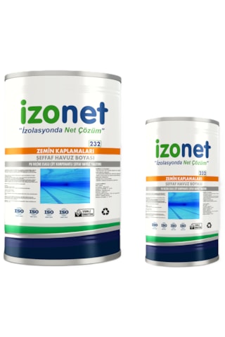İzonet 232 Havuz İzolasyon Şeffaf Havuz Boyası 3,0+0,75 3,75 Kg