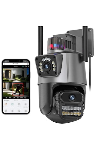 Yeni 8mp 8k Ptz Wifi Ip Kamera Çift Lens Aı Hareket Algılama