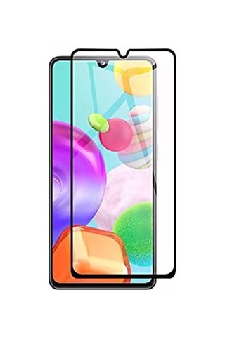 Samsung Galaxy Uyumlu A07 Cam Ekran Koruyucu, Siyah Çerçeve, 9h Sertlik, Kolay Montaj, Darbe Dayanıklı