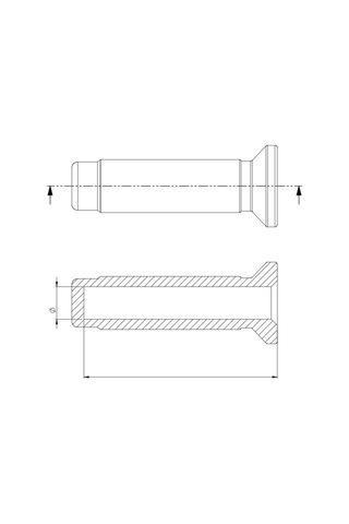 Vespa Px Elcik Takım Açık Gri Ø 24/24 Mm L 130mm / Repro