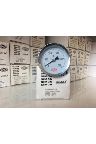 Simga 63 Taş Fırın Çay Kazan Termometre 500 C Derece 10 Cm Dalma Boylu