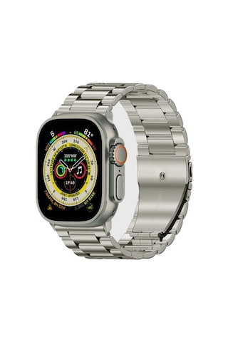 Zore Watch Ultra 49mm Uyumlu Krd-93 Metal Kordon-titanyum