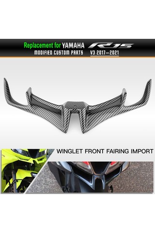 Symbee Yamaha R15 V3 2017-2021 İçin Sarı Abs Ön Fairing Kanat, Hız Stabilitesi Ve Aerodinamik Performans Artırıcı Uçak Gövde Spoiler