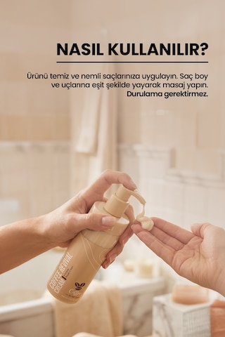 Batçı Hair Atelier Durulanma Gerektirmeyen Kahve Özlü Onarıcı Saç Bakım Kremi 200 ML