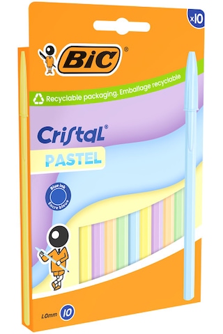 Bıc Cristal Pastel Tükenmez Kalem 10 Lu Set Çok Renkli
