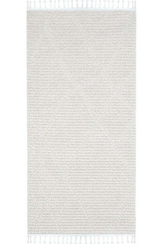 Cool Halı Palazzo Krem Mutfak Halısı Yumuşak Bukle Tezgah Önü Leke Tutmaz İskandinav Kabartmalı Halı