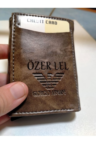 Mrchediyesepeti Kartlık Cüzdan Mekanizmalı Kişiye Özel İsimli Kahverengi - Siyah