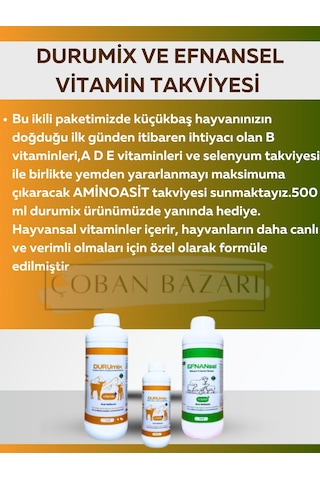 Durumix 1 Litre Vitamin Takviyesi Efnansel 1 Litre Vitamin Takviyesi 500 Ml Durumix Hediye