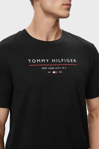 Tommy Hilfiger Logolu Pamuklu Regular Fit Bisiklet Yaka T Shirt Erkek T Shirt Mw0mw44359 Bds Siyah