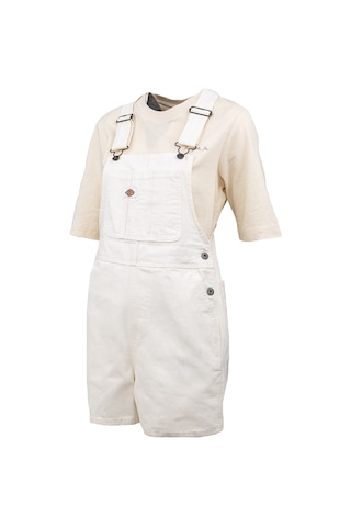 Dıckıes Dickies Dickies Duck Canvas Bib Kadın Siyah Tulum 3286 Beyaz