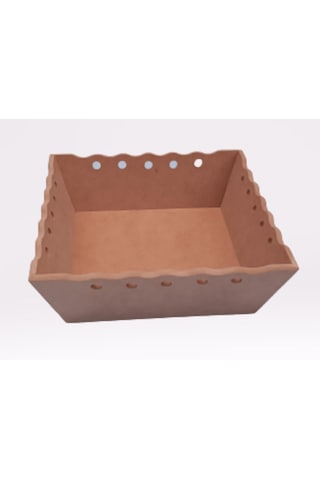 Hobi Dekoratif Model Ekmek Sepeti Dalgalı Kenar Oymalı HAM MDF Ahşap EL Yapımı ham