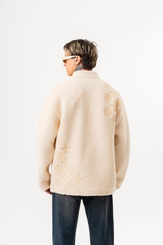 Respire Erkek Abstd Zip Oversize Teddy Ceket Ekru